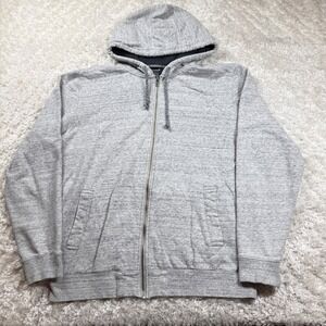 Nordstrom Men's Shop Gray Full Zip Hoodie Large Casual Comfort Normcore Gorpcore
